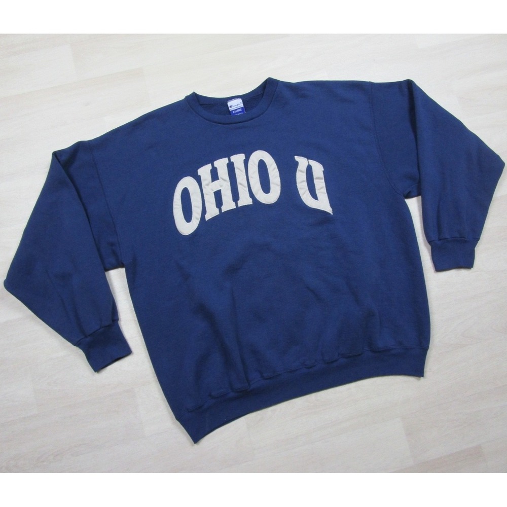 Vintage 90s Champion Basic Training Ohio University Sweatshirt (XXL) Bobcats - Picture 2 of 14
